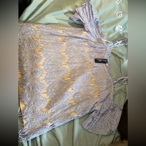 Off the shoulder spaghetti strap shirt